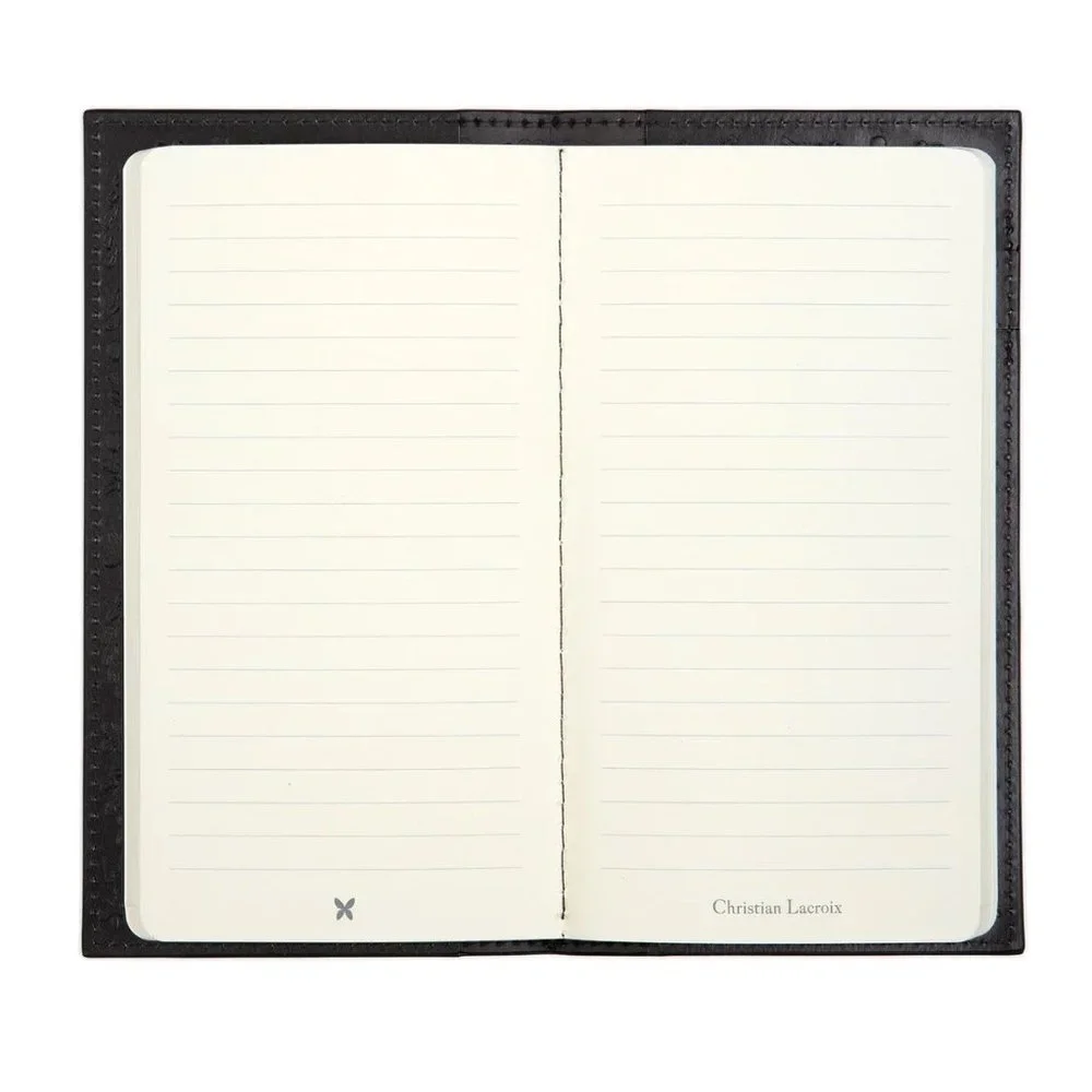 New! Christian Lacroix Heritage Collection Black‎ Paseo Embossed Travel Journal